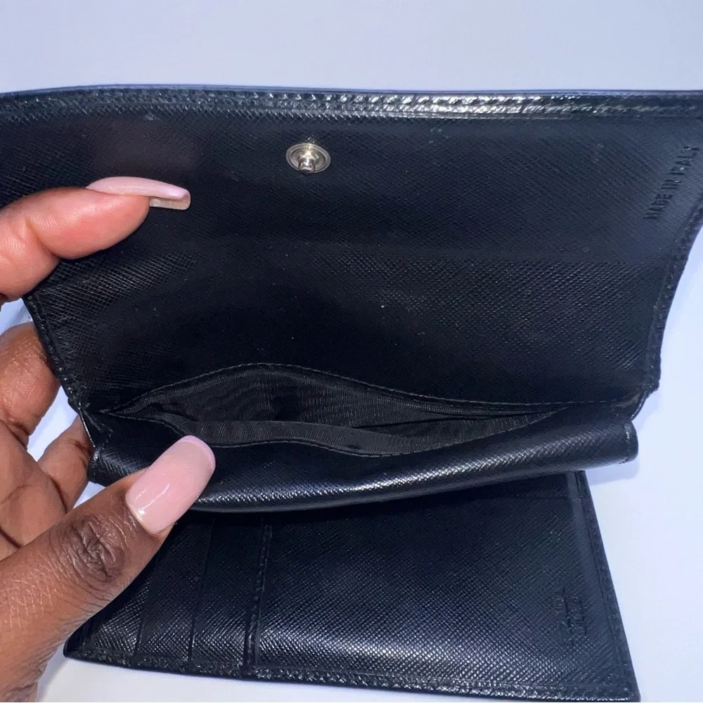 Prada Saffiano Trifold Leather Wallet